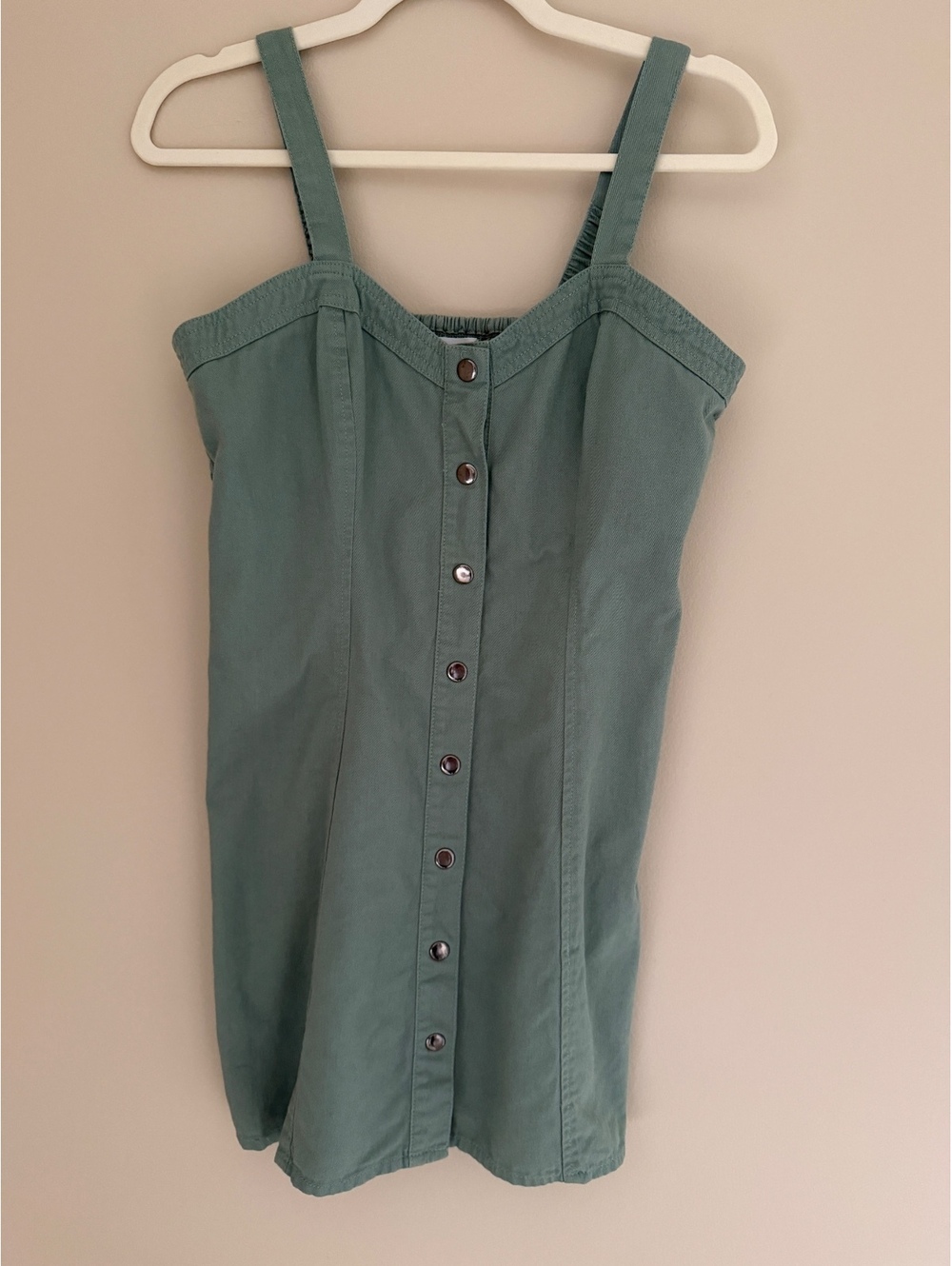 NWOT cotton Japna Sz M snap-up dress